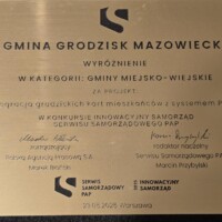 Integracja Grodziskich Kart Mieszkańca z systemem PSZOK została wyróżniona przez Serwis Samorządowy PAP w Konkursie Innowacyjny Samorząd